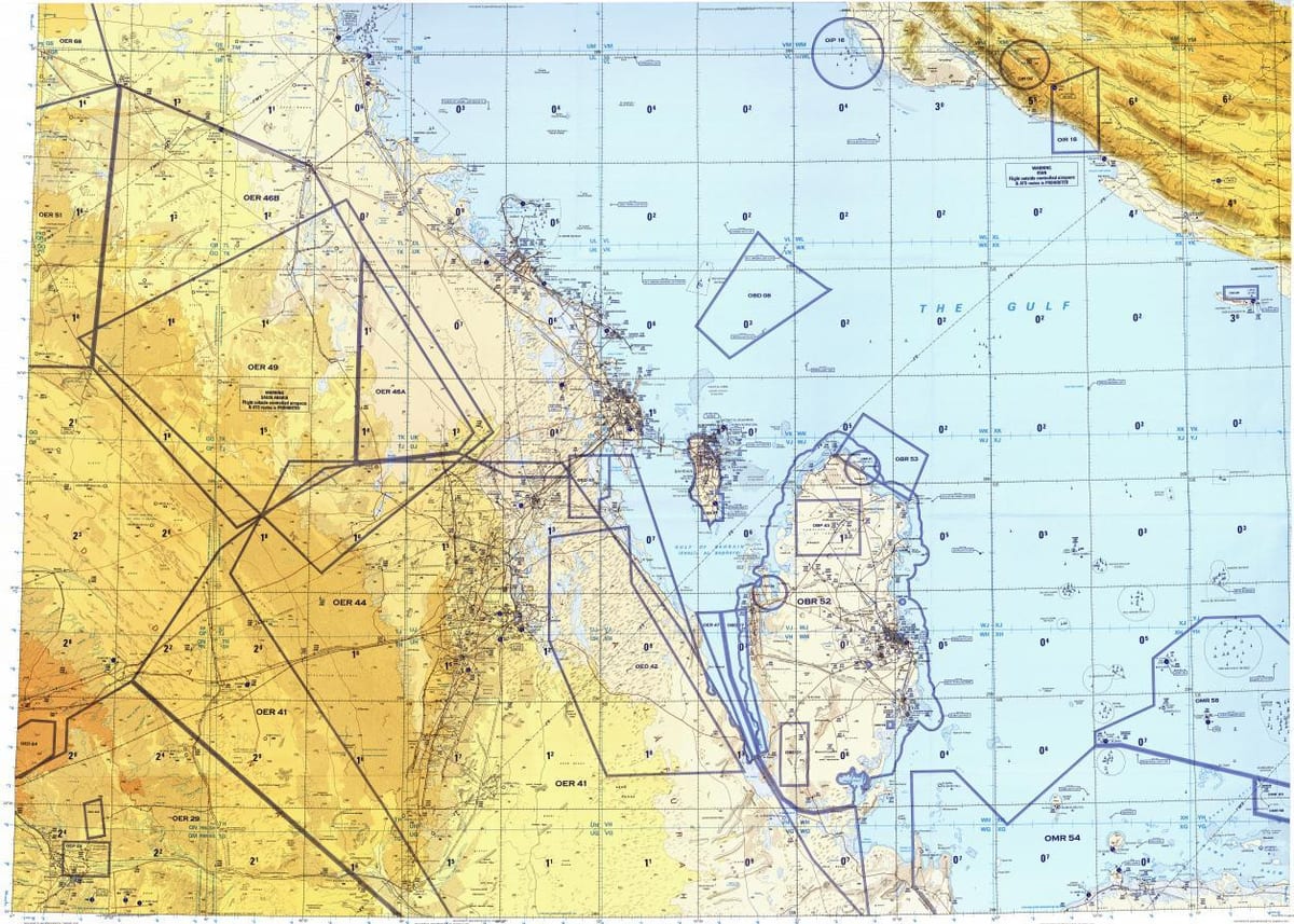 Mapa qatar area