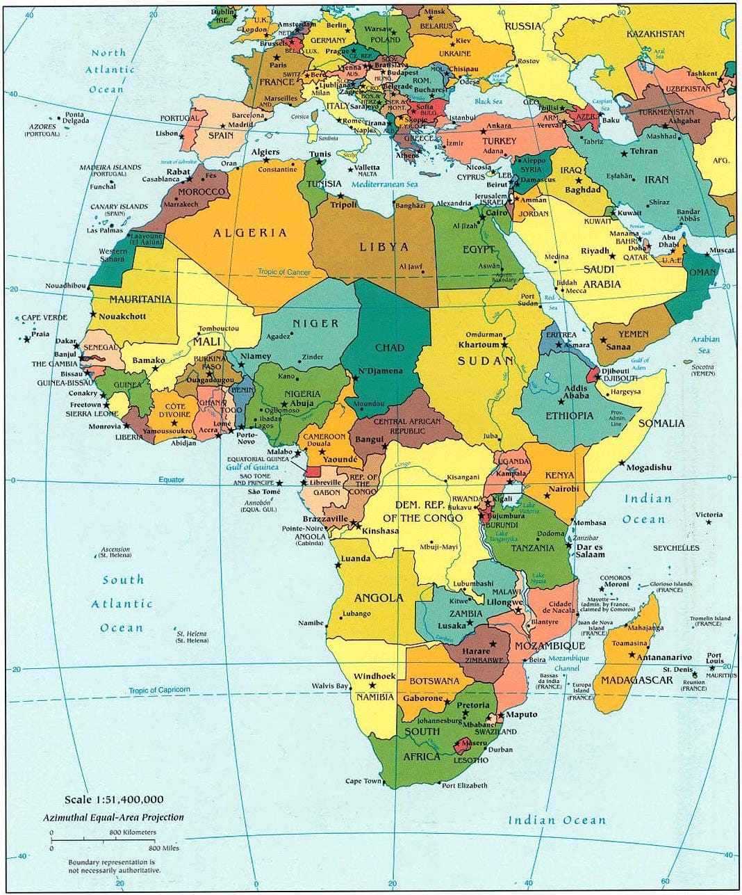 Mapa qatar afrikan 