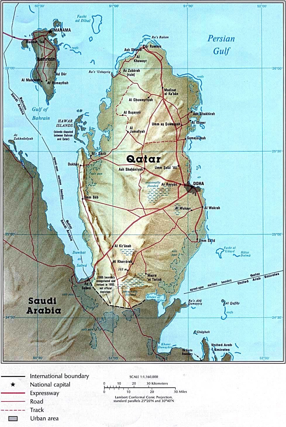 Mapa qatar errepidea 