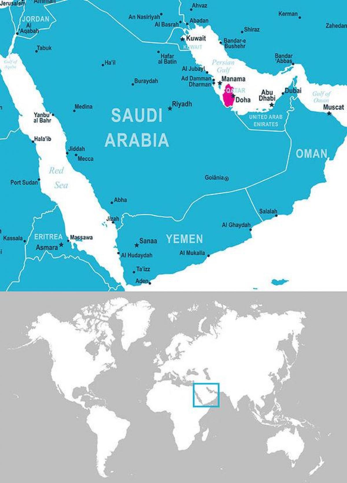 Mapa qatar kokapena