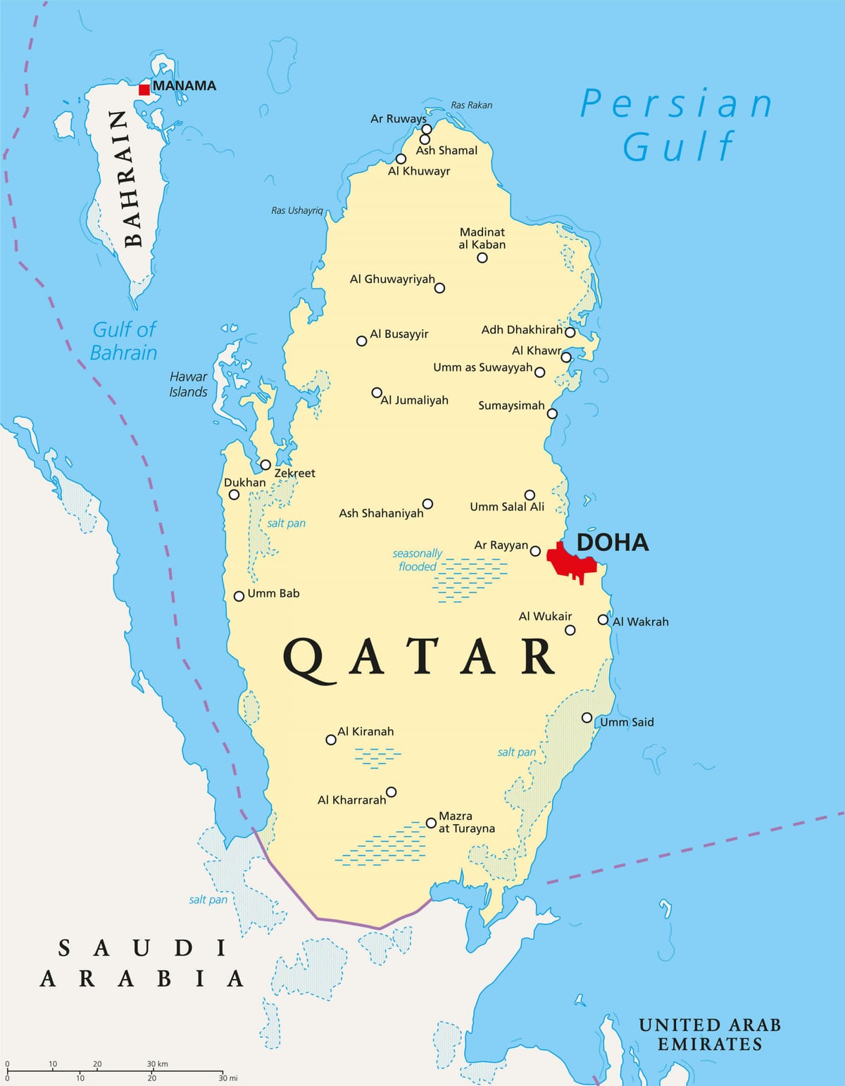 Mapa qatar irudi