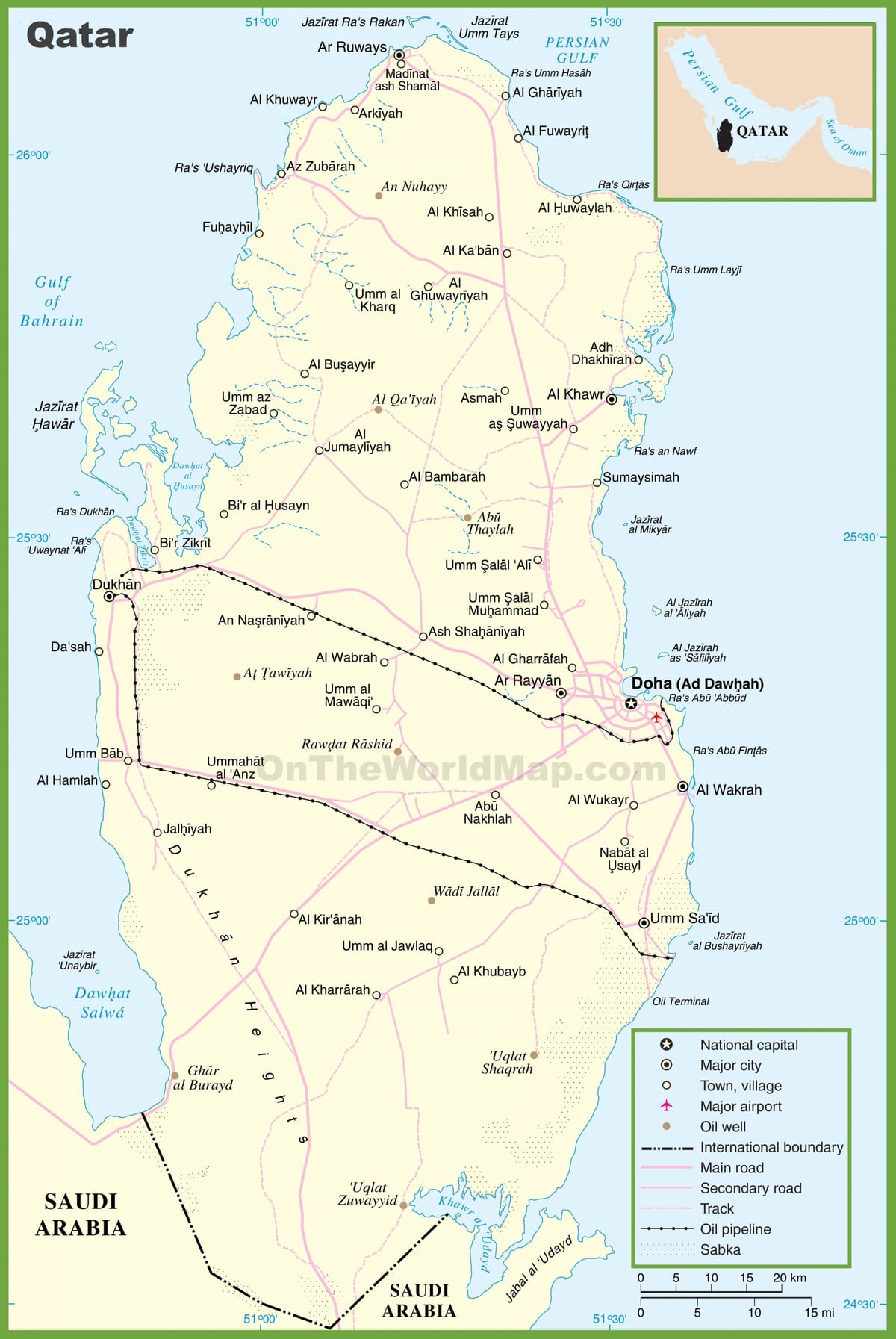 Mapa qatar zehatza