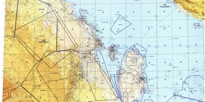Mapa qatar area