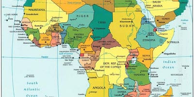 Mapa qatar afrikan 
