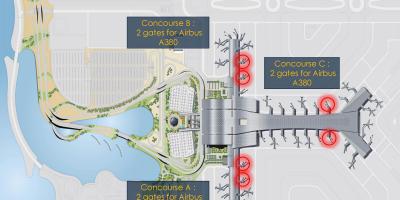 Qatar aireportuko terminal mapa