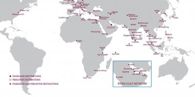 Qatar airways sarearen mapa