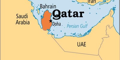 Mapa qatar asia