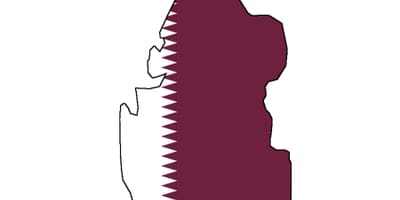 Mapa qatar bandera