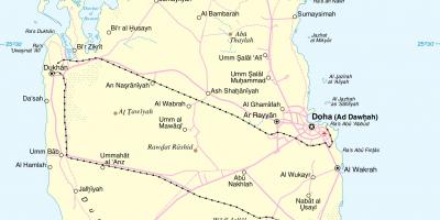 Qatar errepidearen ibilbidea mapa