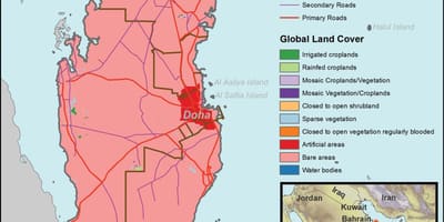 Mapa qatar klima