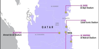 Mapa qatar munduko kopa estadio 