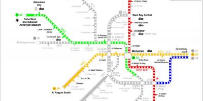 Qatar metro mapa