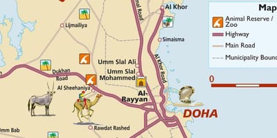 Mapa qatar turismo